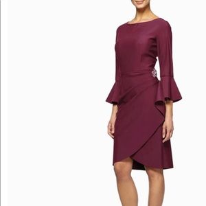 Wine colored evening dress so elegant could be worn as mother of bride of groom
